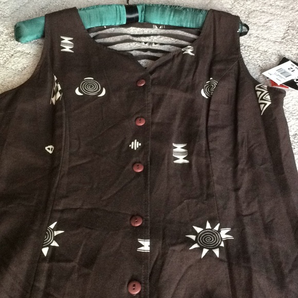 R&K sleeveless brown maxi sun dress Size 12 - Picture 6 of 10